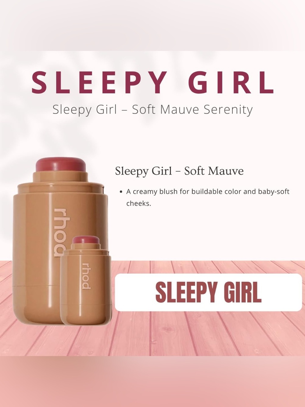 RHODE Sleepy Girl Cream Blush — Soft Mauve